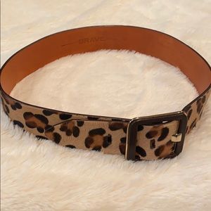 Brave leopard print horse hair belt